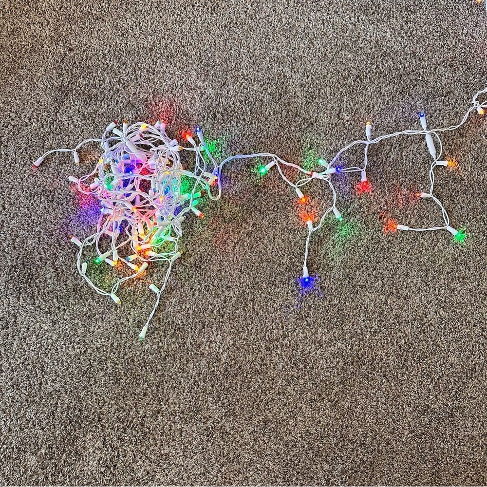15 strands of colorful LED‎ lights multicolor icicle Christmas string lights.
